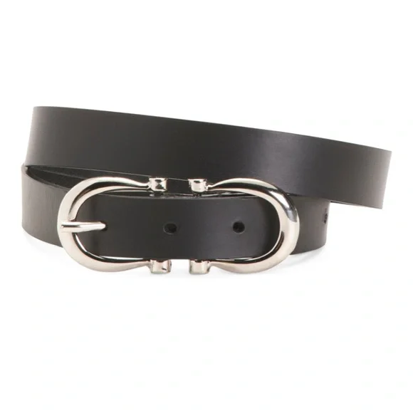? Unisex Demi Cinture Genuine Leather Belt – Made in Italy – Crystal Buckle” Florence | Men main image 3